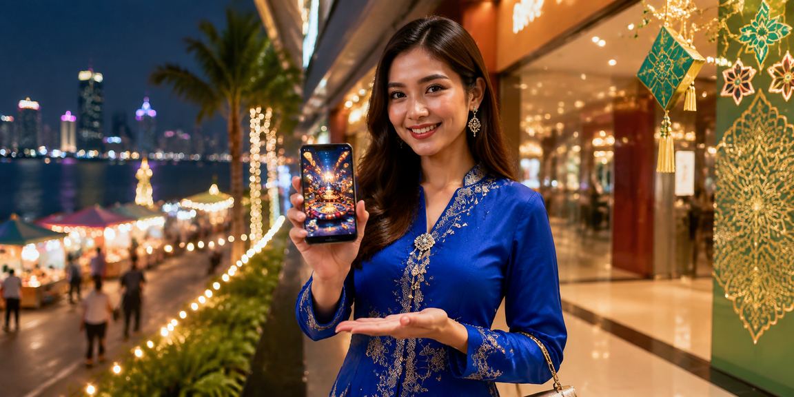 Suasana permainan kasino di Johor dengan pakaian tradisional baju kurung